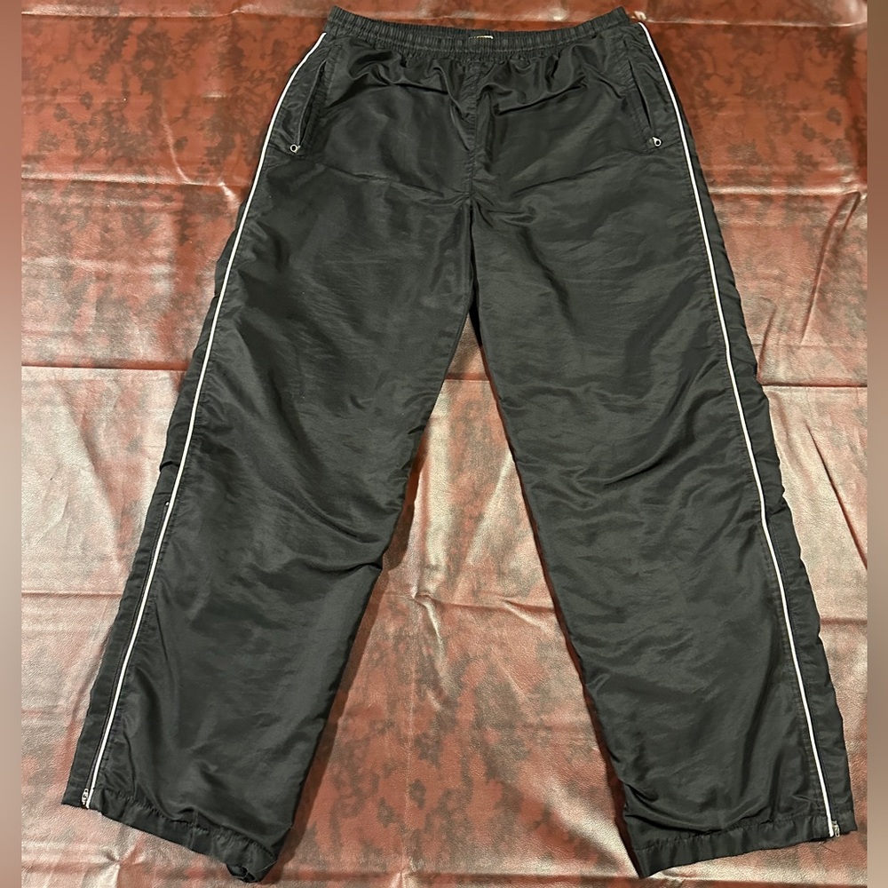 Men's Black Joggers with White Stripes
